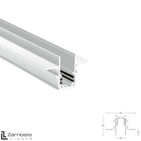 Бяла магнитна шина за вграждане Zambelis 2083W-3