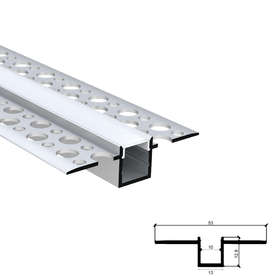Алуминиев профил за вграждане в гипсокартон 1 метър LVT-0079