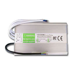 LED захранване 200W, 220V/12VDC, 16А, алуминий, влагозащита IP68