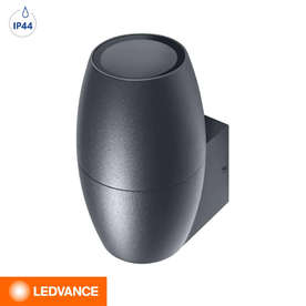 Фасадно осветително тяло Ledvance 220V IP44 1xGU10 алумиий/закалено стъкло едностранно осветяване цвят антрацит