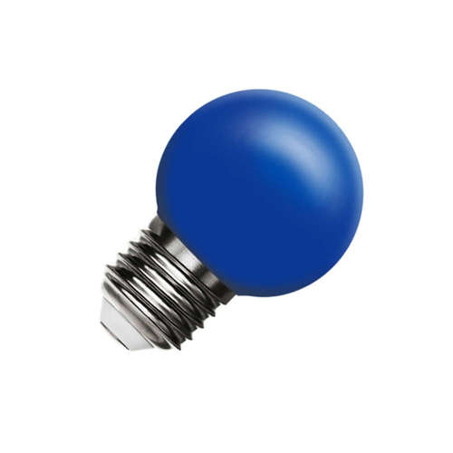 LED лампи E27, G45, 1W, 220°, 220V, синя светлина, plastic