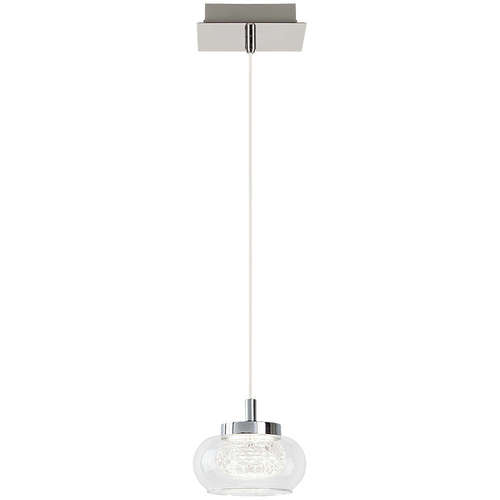 LED Пeндел Rabalux Karissa 6219, 220V, 4.8W, 384lm, 4000K, хром/стъкло. Спрян