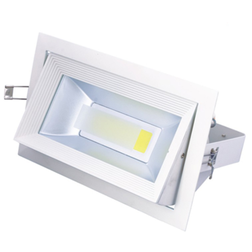 LED ЛУНА ЗА ВГРАЖДАНЕ, ПРАВОЪГЪЛНА, РАЗСТЛАН ДИОД, ПРОМЕНЛИВ ЪГЪЛ, 30W, 220V, IP20, 6000K, 90° 