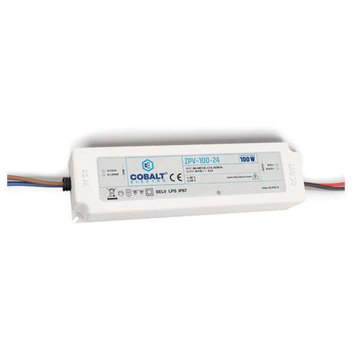 Трансформатор за LED осветление Cobalt Electro 100W, 220/24VDC, 4.2A, IP67