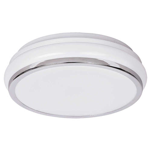 LED плафониера 12W, 220V, топла светлина, 900lm, IP44, хром .Спряна