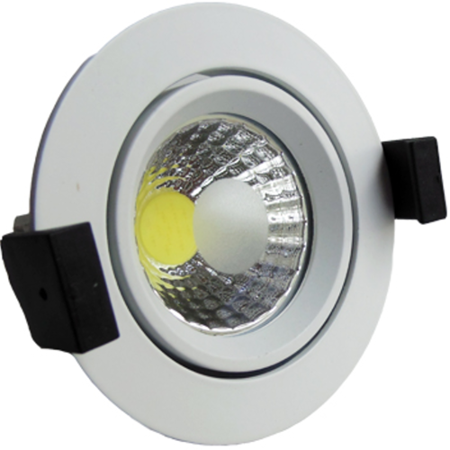 LED ЛУНА ЗА ВГРАЖДАНЕ, КРЪГ, ПРОМЕНЛИВ ЪГЪЛ, COB ДИОД, 8W, 620lm, 220V, IP20, 4200K, 60° 