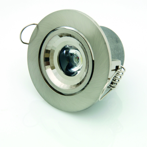 LED ЛУНА ЗА ВГРАЖДАНЕ, КРЪГ, 1W, 220V, IP20, 2700K, 60° 