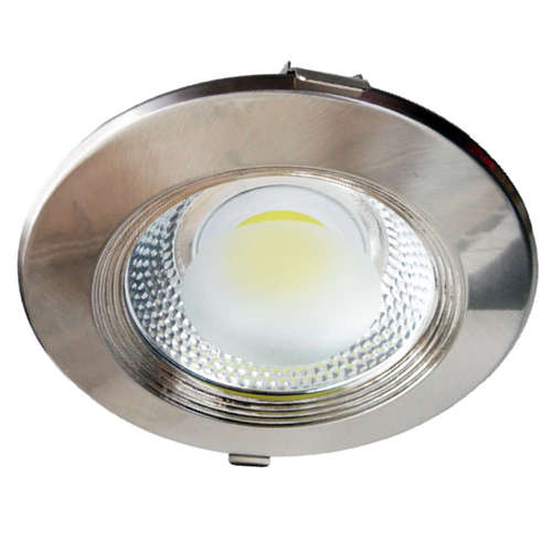 LED луна за вграждане 15W, инокс, 220V, диод COB, неутрална светлина, 1200lm, 120°