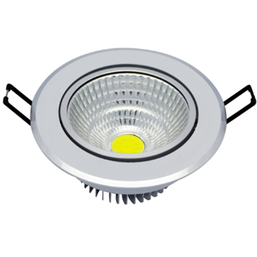 LED ЛУНА ЗА ВГРАЖДАНЕ, КРЪГ, ИНОКС, РАЗСТЛАН ДИОД, 5W, 220V, IP20, 6000K, 60° 