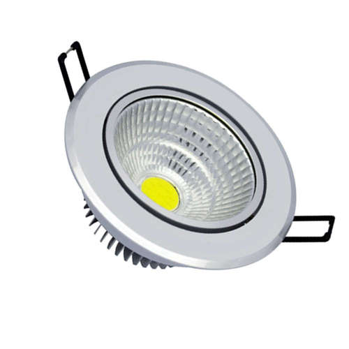 LED луни за вграждане 5W, 220V, 4500K, 400lm, 45°, COB, IP20, променлив ъгъл