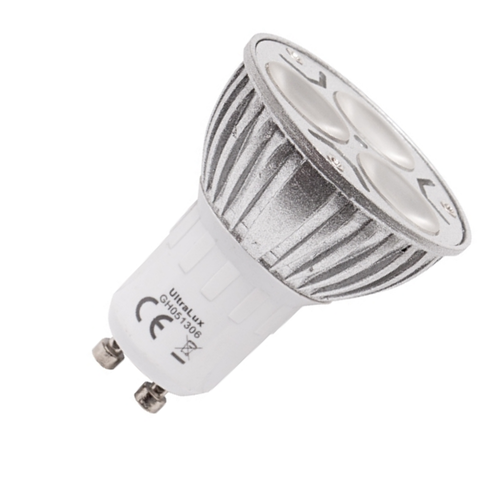 LED спот L220GU10327 UltraLux 220V, 3W, 2700, цокъл GU10, 60°. Спрян