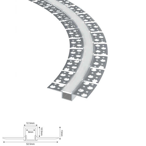 Гъвкав алуминиев профил за LED лента Aca Lighting P121FL