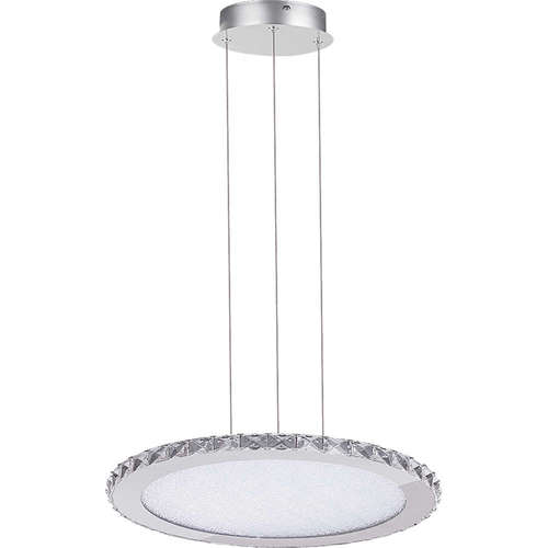 LED Пeндел Rabalux Emma 2453, 220V, 21.6W, 1820lm, 4000K, хром/стъкло/кристал. Спрян