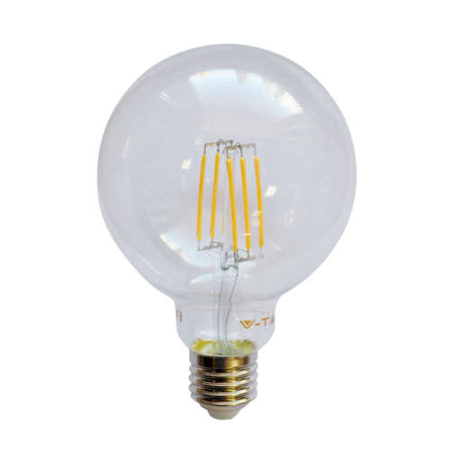 LED Крушка - 6W Filament Patent E27 G125 Топло Бяла Светлина