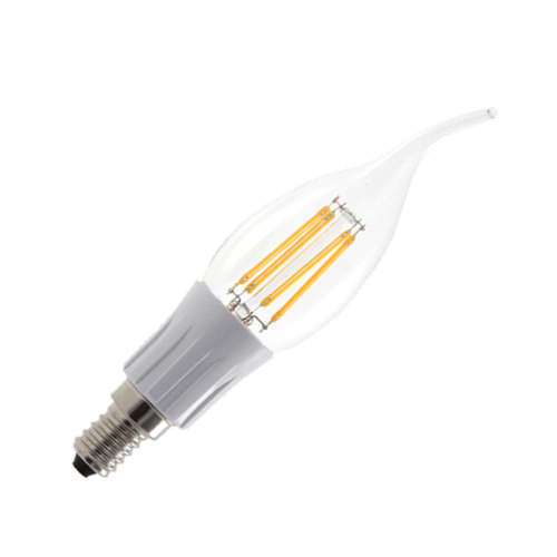 LED крушка E14 4W, 220V, 3000K, 400lm, 300°, FILAMENT, димираща