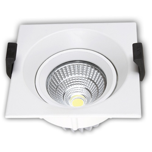 LED ЛУНА ЗА ВГРАЖДАНЕ, КВАДРАТ, ПРОМЕНЛИВ ЪГЪЛ, РАЗСТЛАН ДИОД, 7W, 220V, IP20, 6000K, 60° 