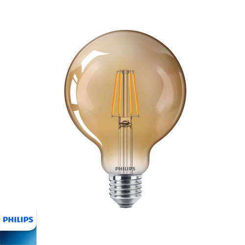 Винтидж LED крушка Philips G95 опушена, 220V, 2500K, 4W, 400lm, 360°