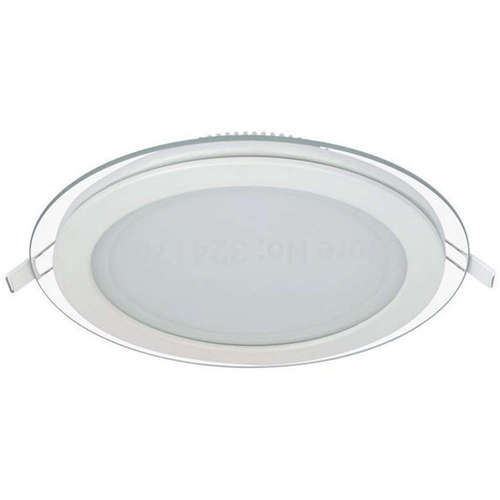 LED панели за вграждане 12W, 220V, 2700K, 780lm, 180°, с драйвер, стъклено тяло